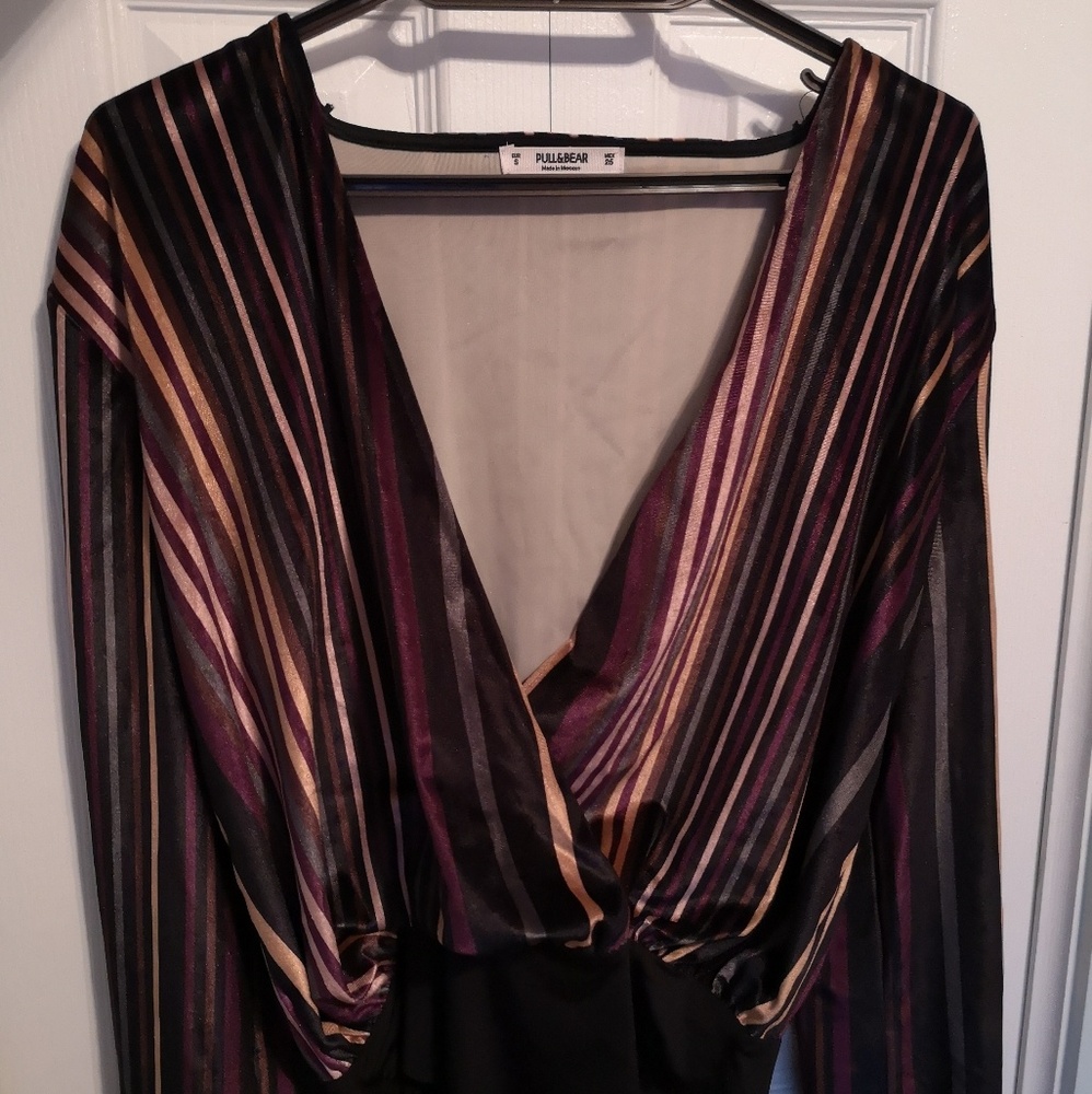 Pull and Bear Velvet Bodysuit